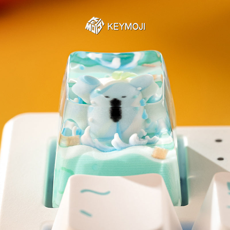 KEYMOJI Starry Candy Artisan Keycap for Cherry MX Switches Mint