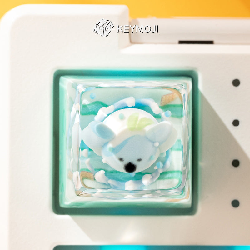 KEYMOJI Starry Candy Artisan Keycap for Cherry MX Switches Mint