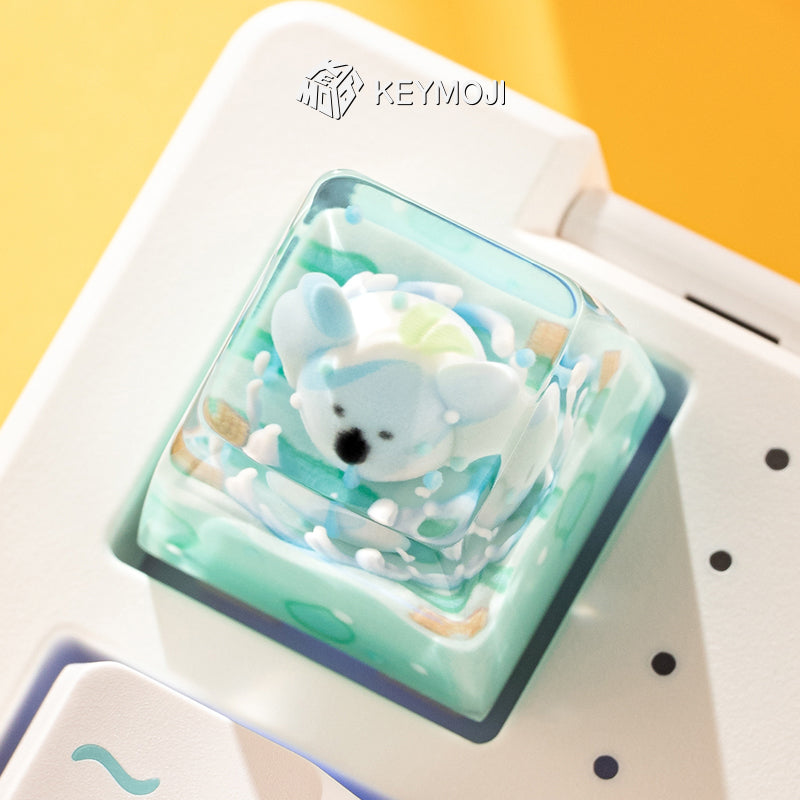 KEYMOJI Starry Candy Artisan Keycap for Cherry MX Switches Mint
