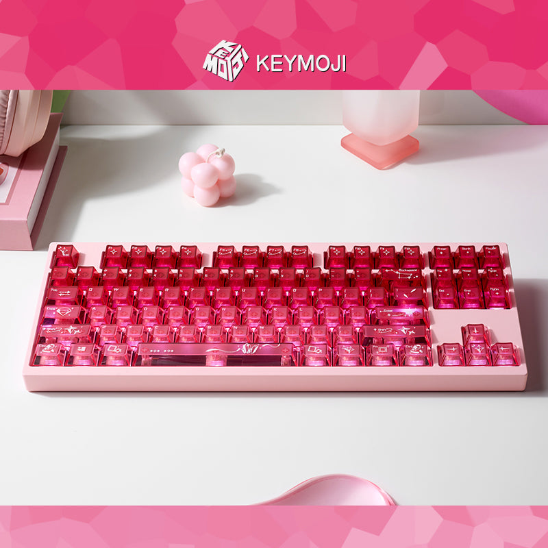 KEYMOJI Gem Series Cinnabar Clear Keycap Set