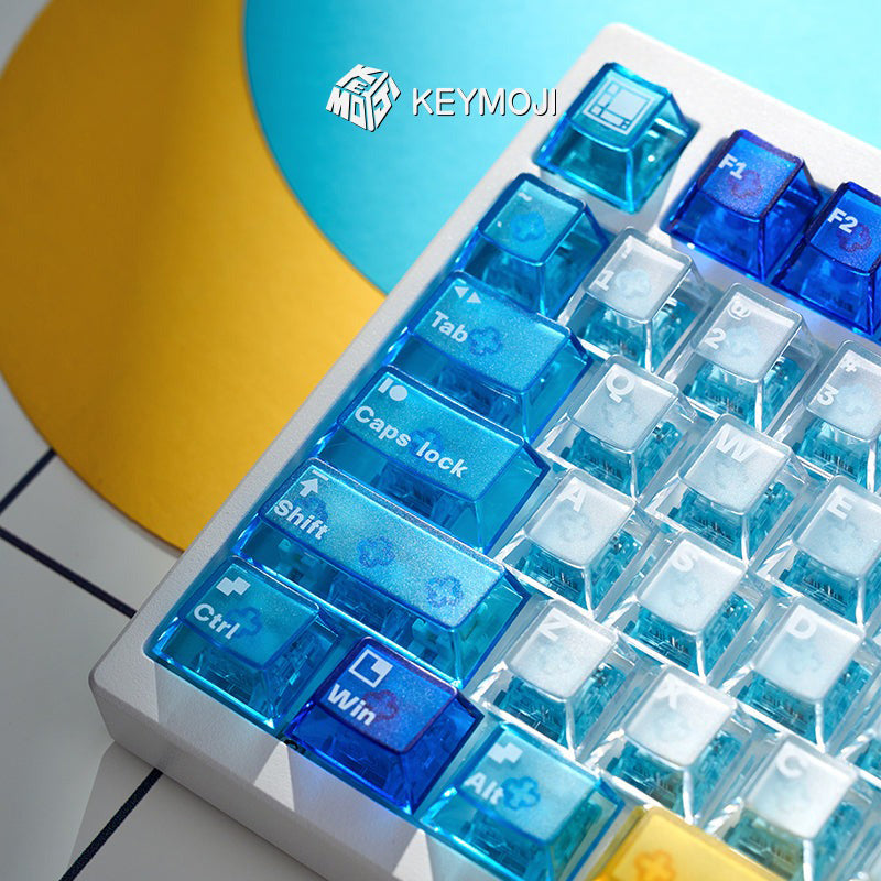 KEYMOJI Mondrian Geometric Figure Clear Keycap Set