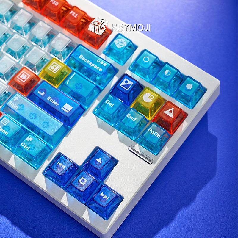 KEYMOJI Mondrian Geometric Figure Clear Keycap Set