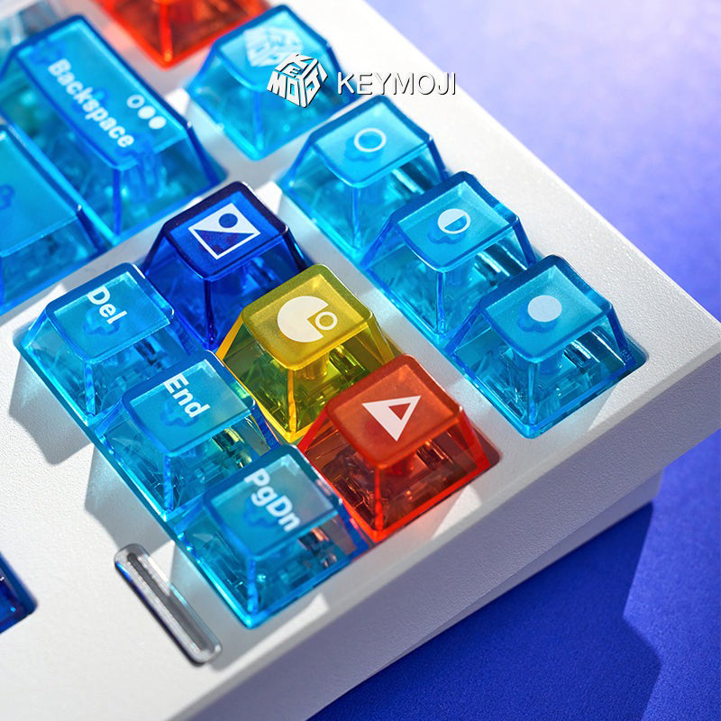 KEYMOJI Mondrian Geometric Figure Clear Keycap Set
