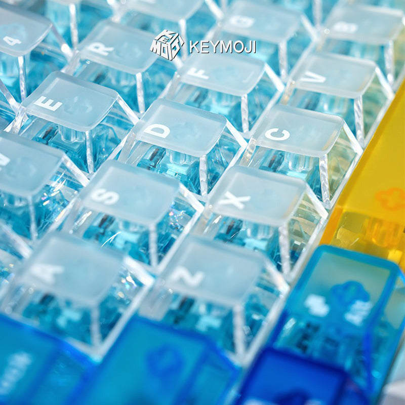 KEYMOJI Mondrian Geometric Figure Clear Keycap Set