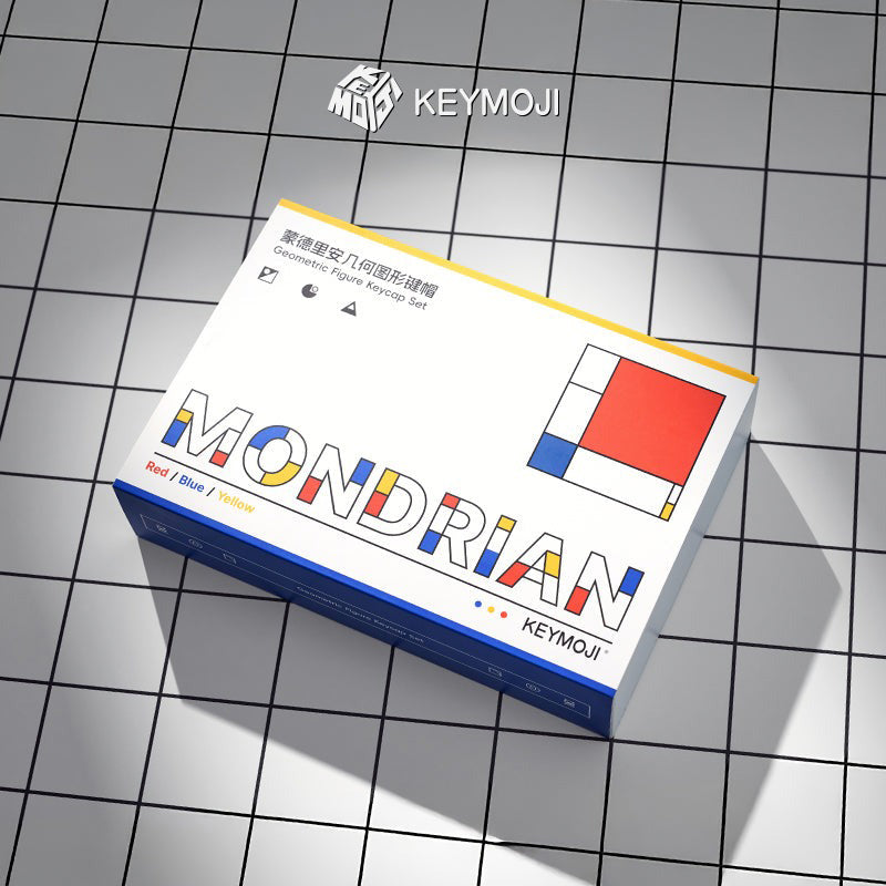 KEYMOJI Mondrian Geometric Figure Clear Keycap Set