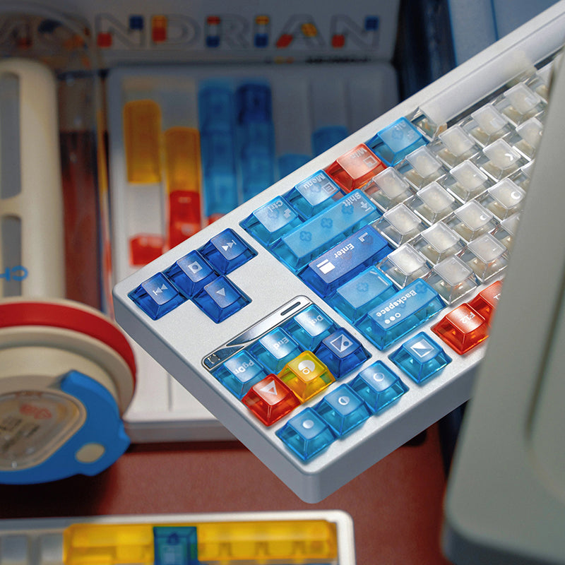 KEYMOJI Mondrian Geometric Figure Clear Keycap Set
