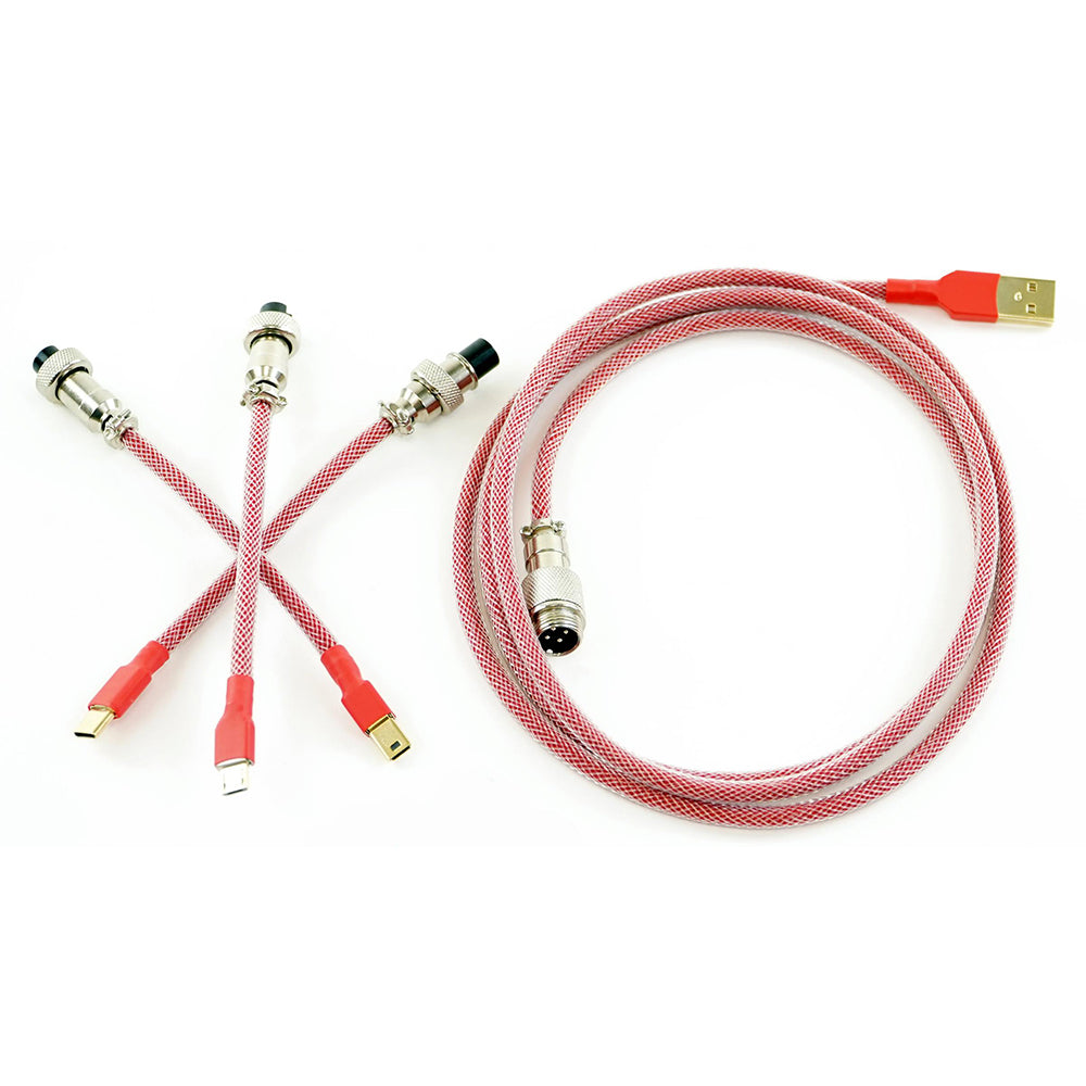 Kraken Keyboards Aviator Cable Red