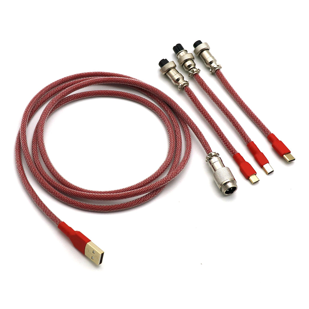 Kraken Keyboards Aviator Cable Red