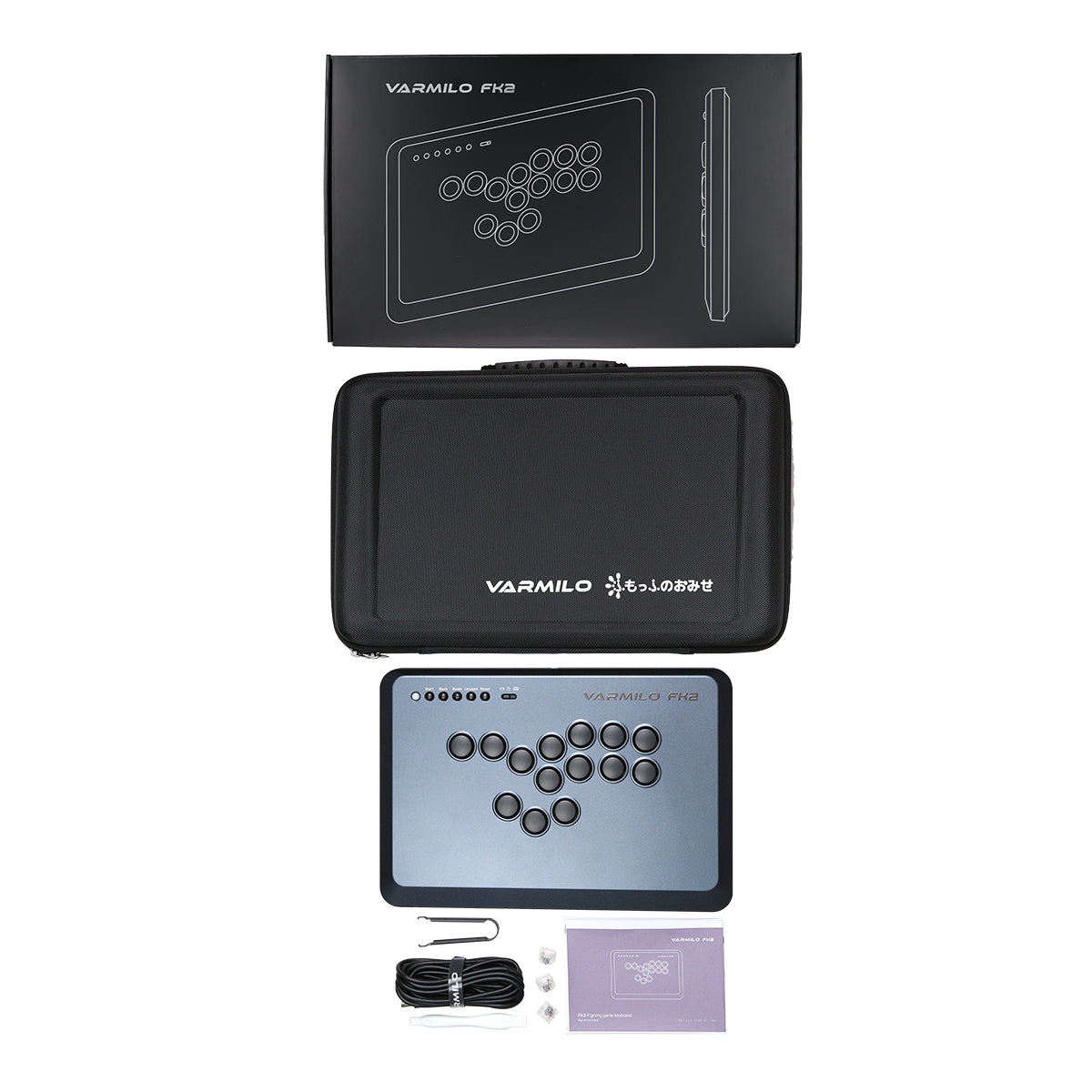 VARMILO FK2 Black Leverless Arcade Controller for Fighting Games