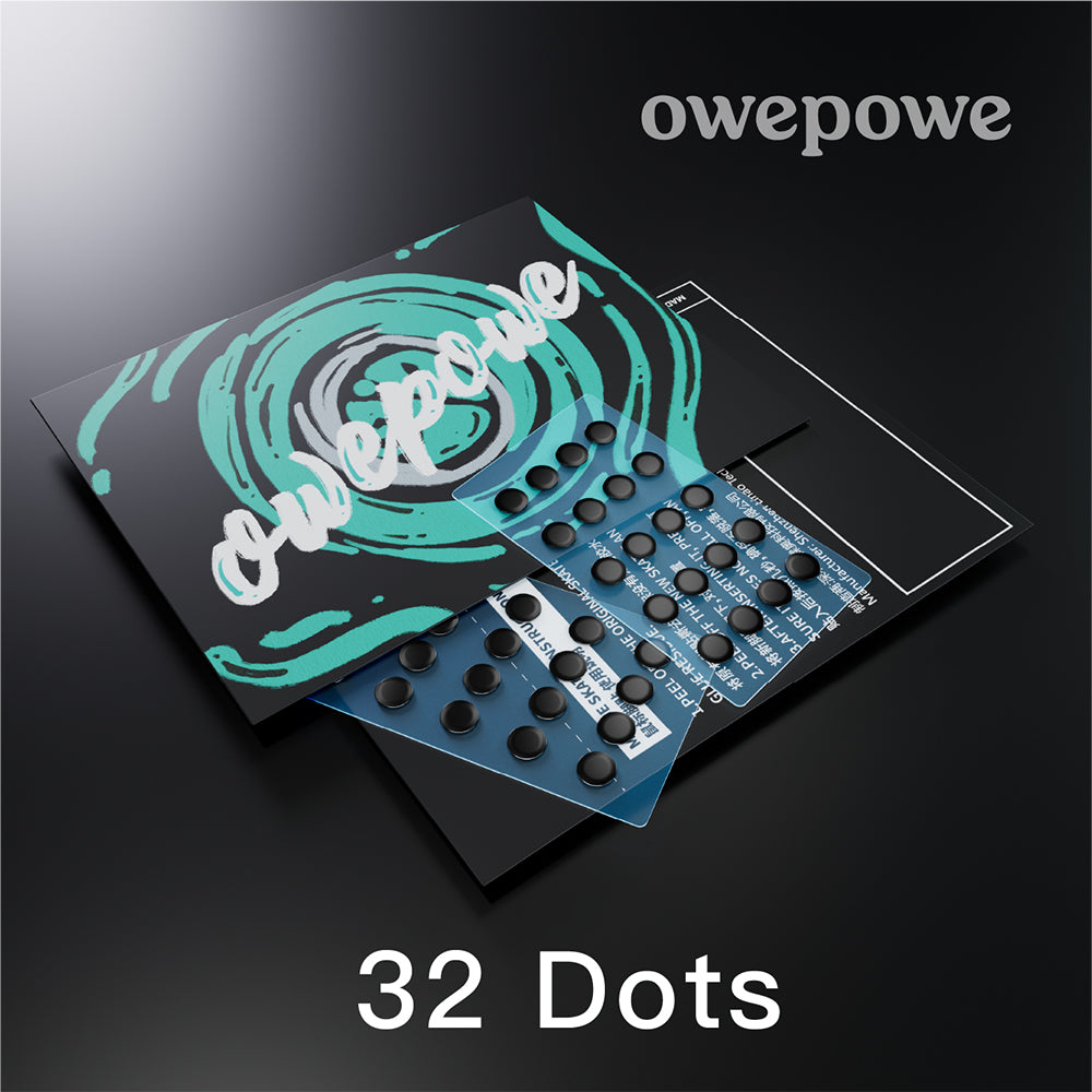 Owepowe Eagle Mouse Skate Control Dots, Black, Large, 32-Count