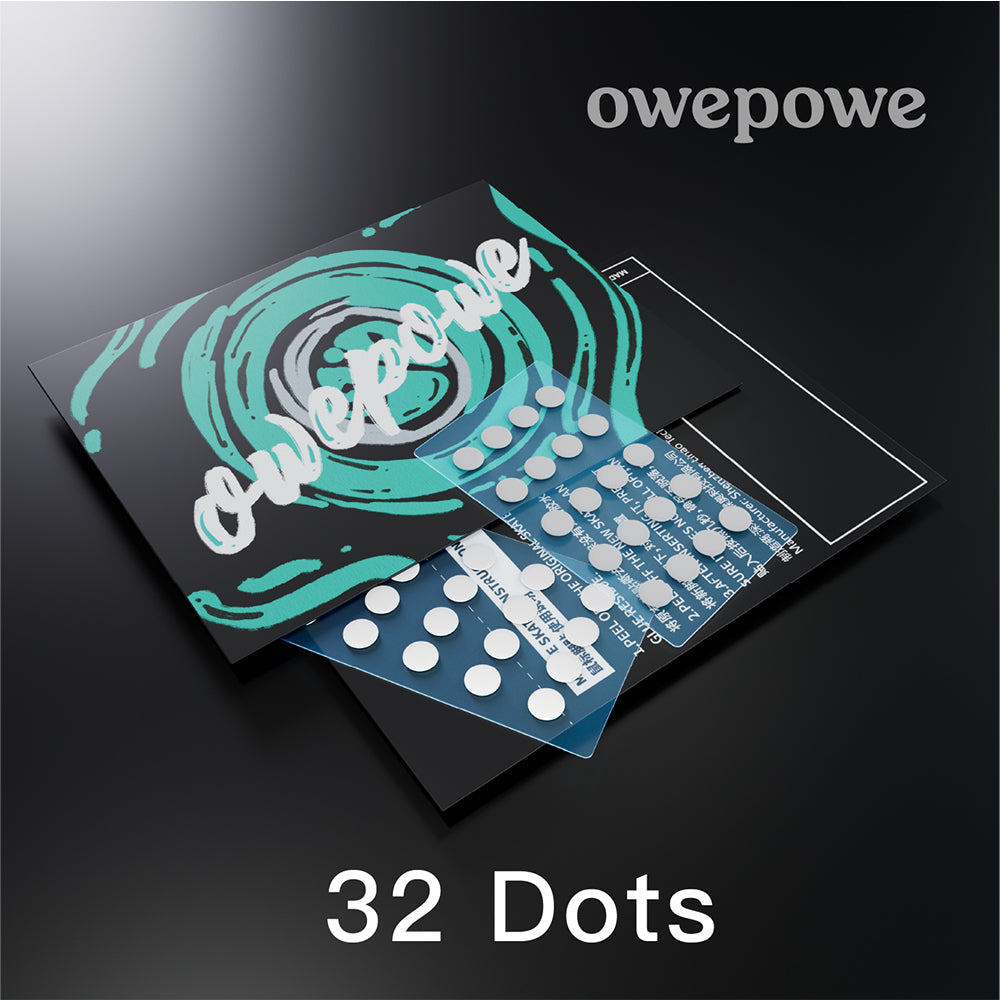 Owepowe Eagle Mouse Skates Speed Dots, White, Large, 32-Count