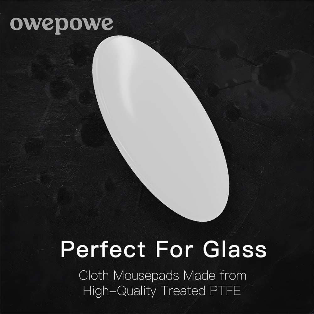 Owepowe Eagle Mouse Skates Speed Dots, White, Large, 32-Count