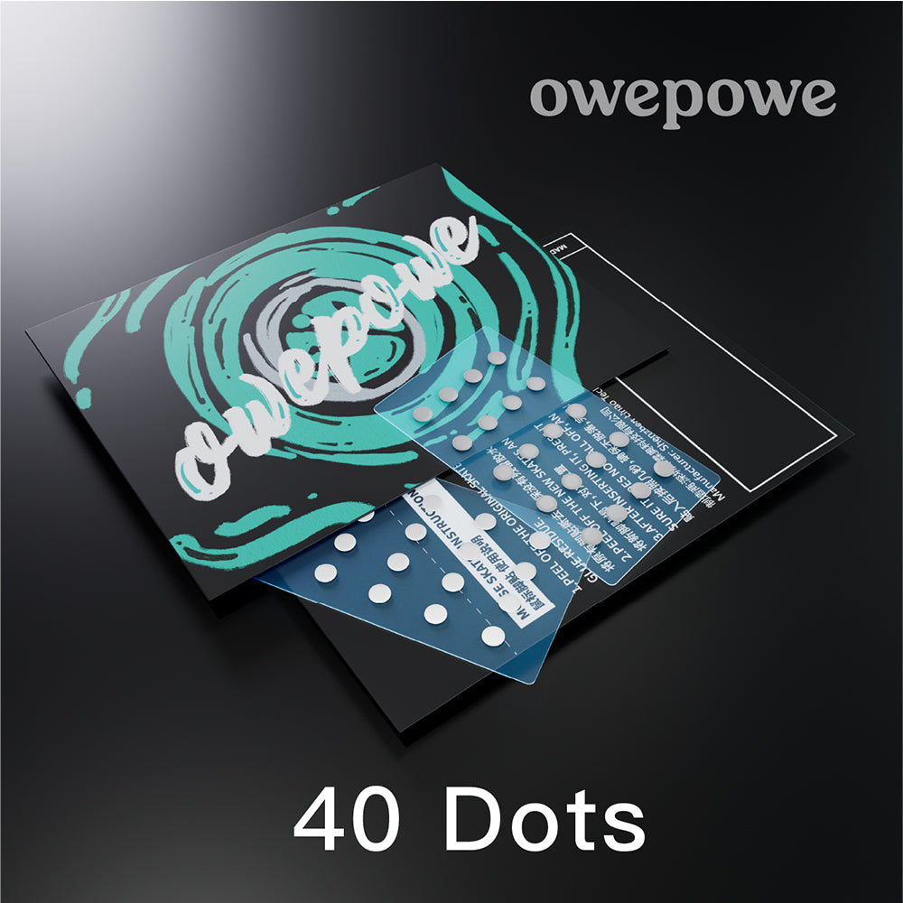 Owepowe Eagle Mouse Skates Speed Dots White, 40 count