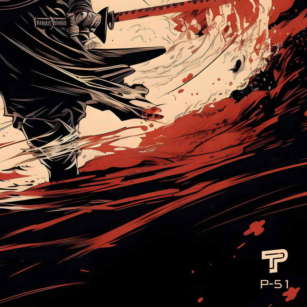 PureTrak P-51 Mustang Gaming Mousepad, Samurai (Cannot be shipped with other products)