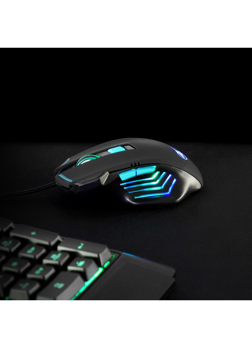 GAMING MOUSE AROKH X-1 - 6 BUTTONS 2400 DPI - GN - BULK