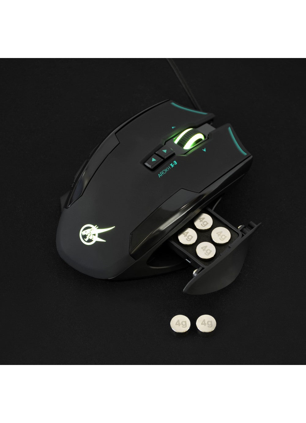 GAMING MOUSE AROKH X-3 - 12 BUTTONS 8200 DPI - GN