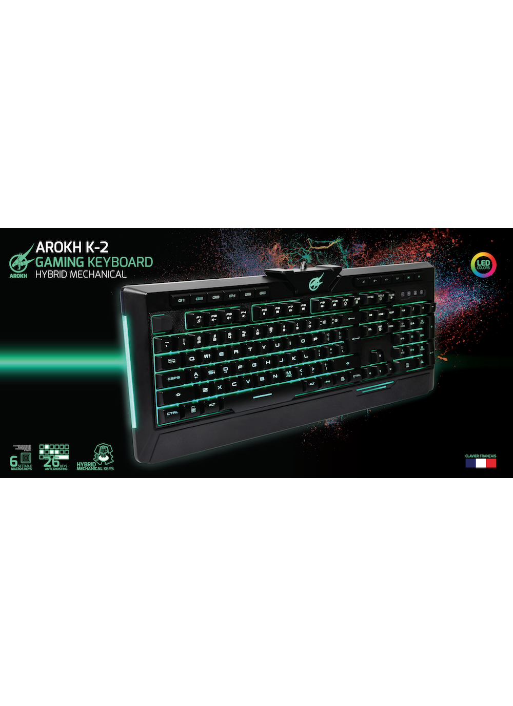 GAMING KEYBOARD AROKH K-2 - HM - UK