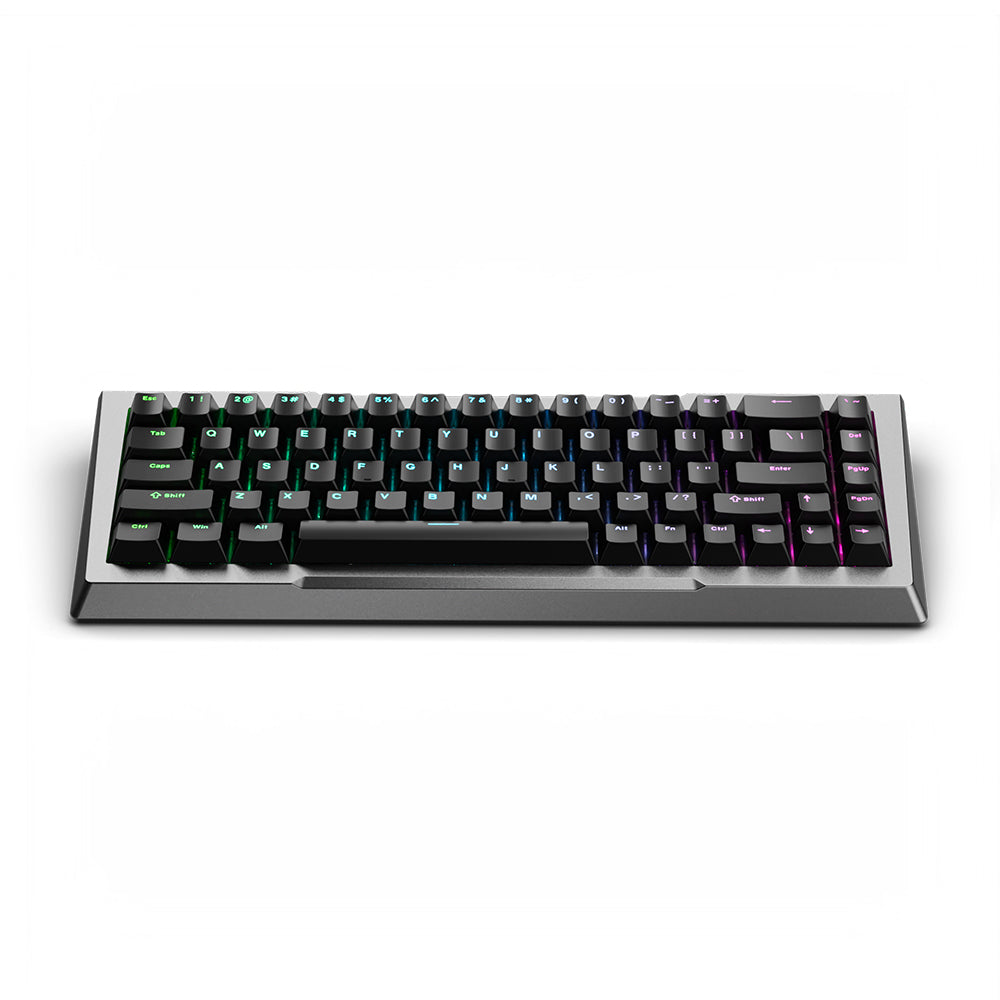 Pwnage Zenblade 65 CNC Mechanical Keyboard Shine through PBT keycaps Platinum