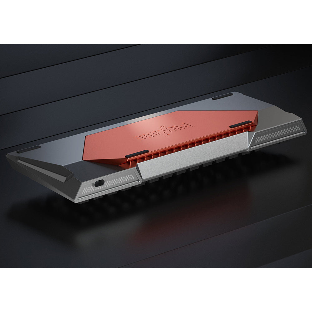 Pwnage Zenblade 65 CNC Mechanical Keyboard Shine through PBT keycaps Platinum