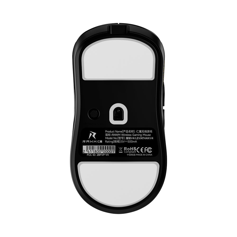RAWM LEVIATHAN V4 Dual 8K Lightweight Wireless Gaming Mouse Black