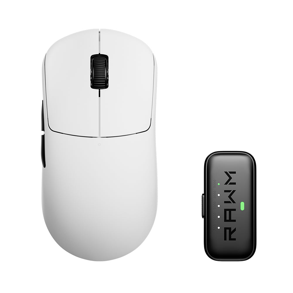 RAWM LEVIATHAN V4 Dual 8K Lightweight Wireless Gaming Mouse White