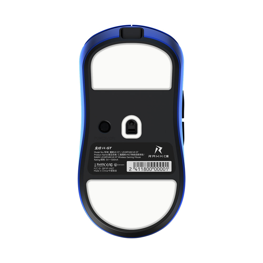 RAWM LEVIATHAN V4 GT Dual 8K Lightweight Wireless Gaming Mouse Hyper Click Optical & Magnetic Switches Abyss Blue
