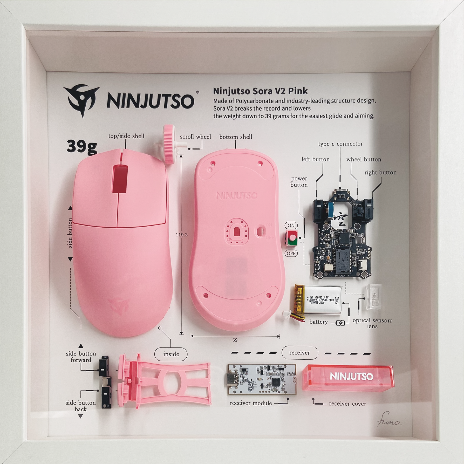 FUMO ARTWORK Ninjutso Sora V2 Pink 白額縁【他商品との同梱不可】