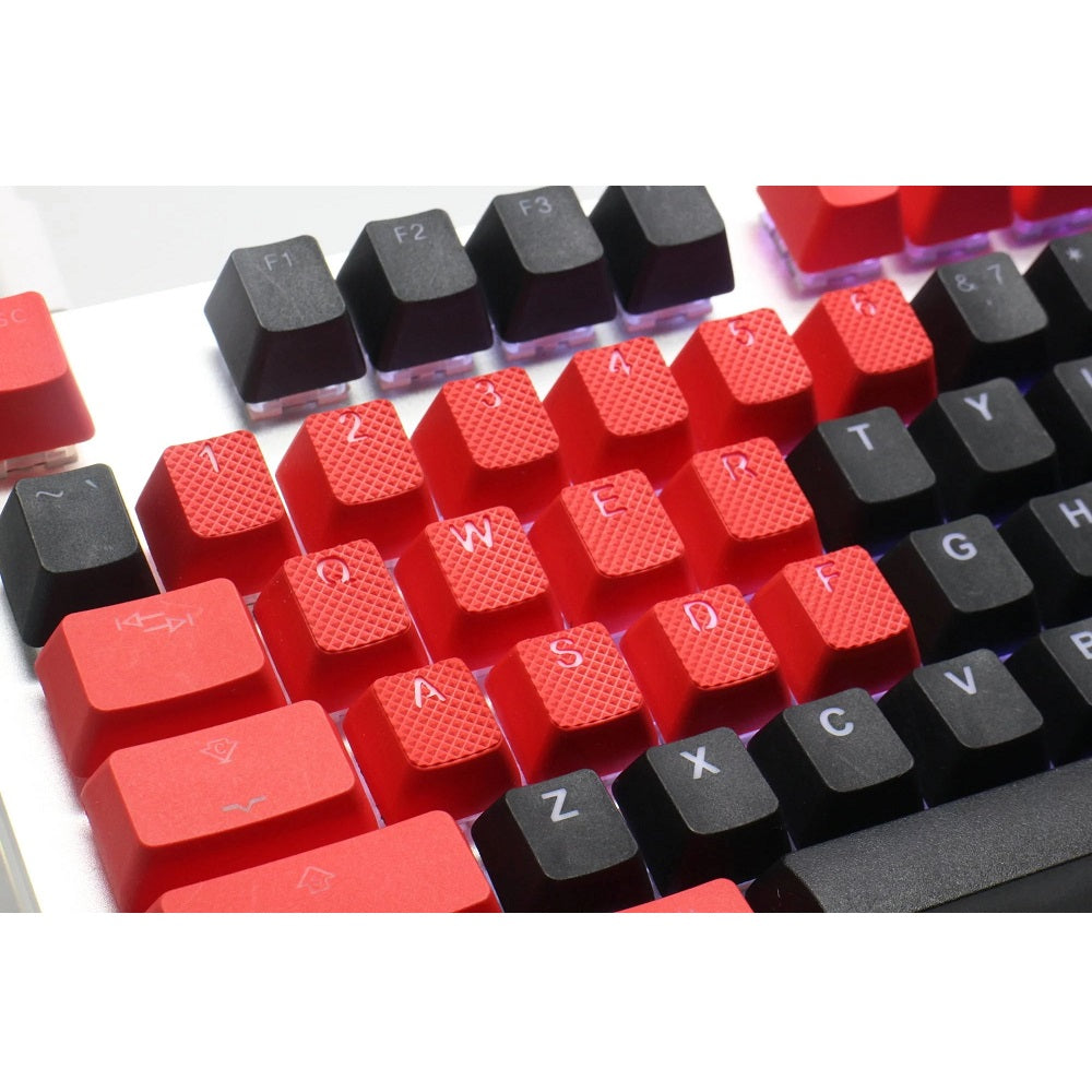 Tai-Hao Rubber Gaming Backlit Keycaps-18 keys/8 keys Red