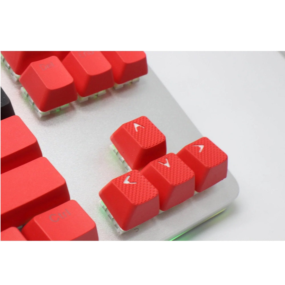 Tai-Hao Rubber Gaming Backlit Keycaps-18 keys/8 keys Red