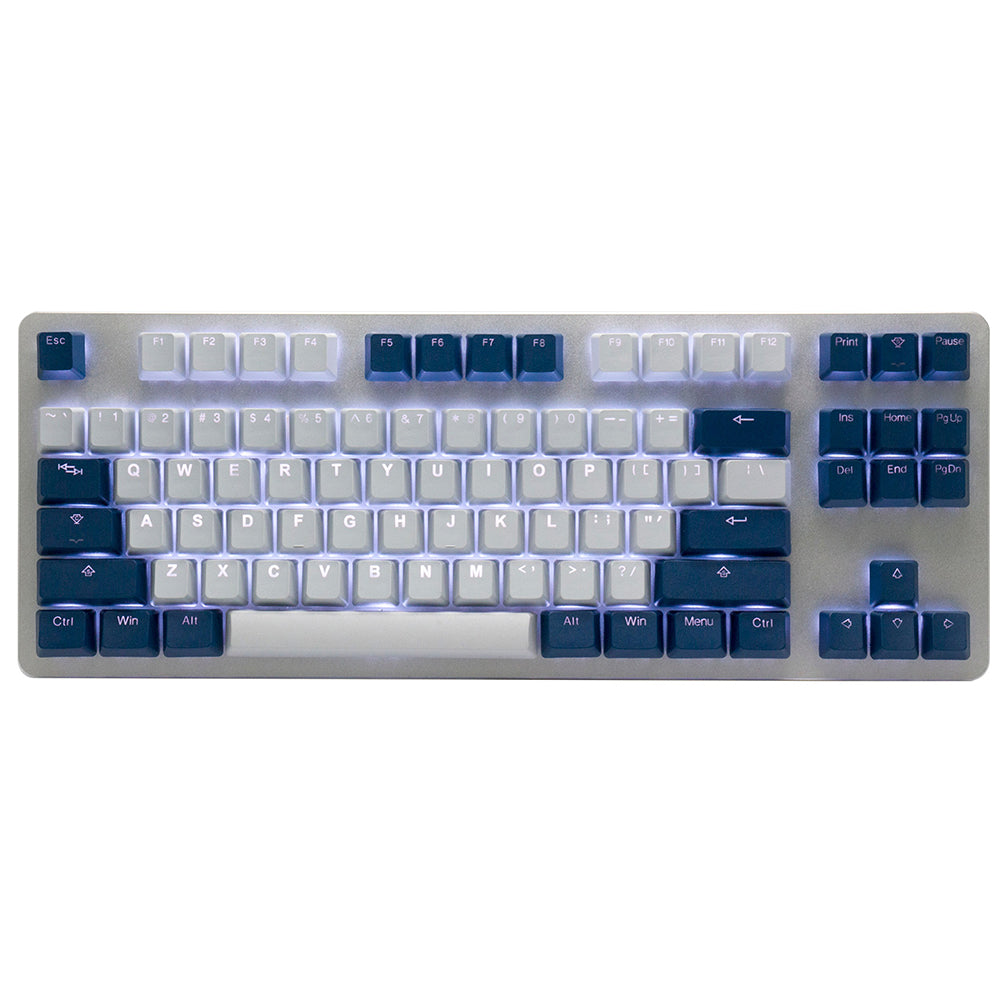 Tai-Hao Cool Gray / Navy blue PBT Double shot Backlit keycap set