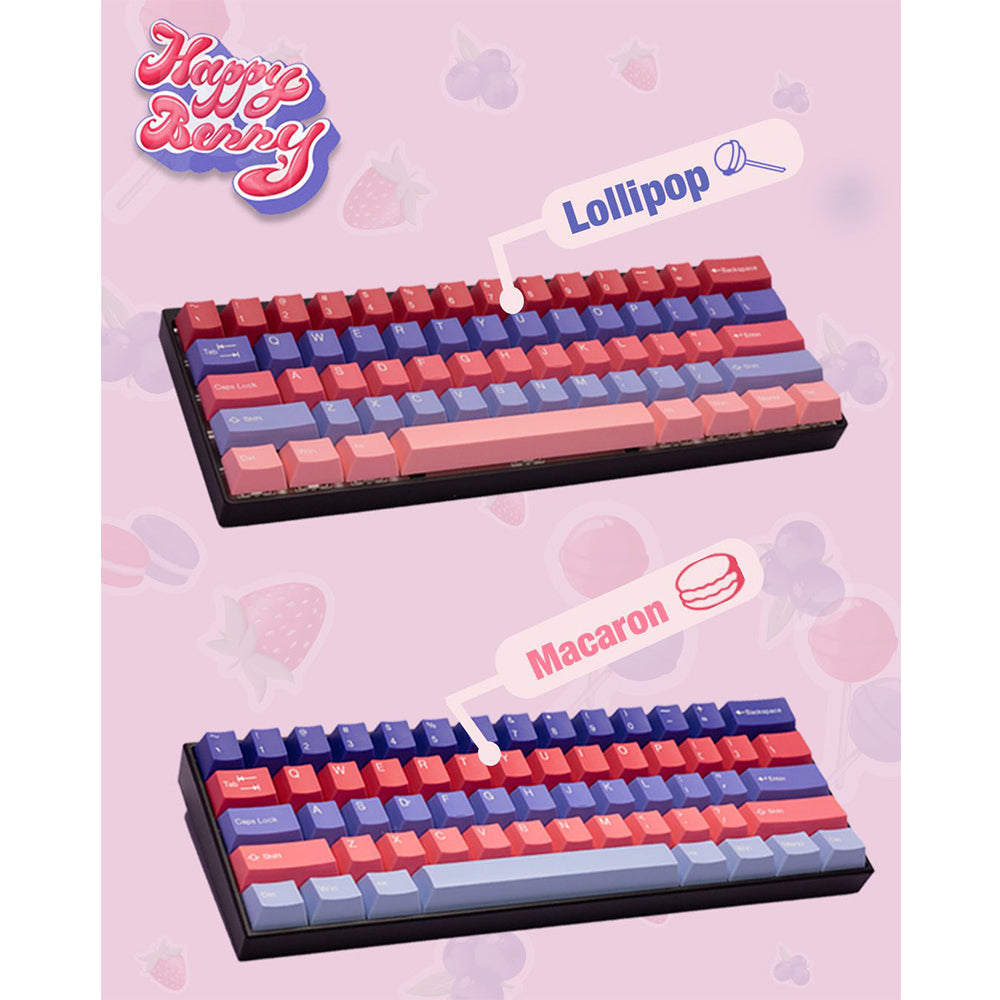 Tai-Hao Cubic ABS Type Double shot Keyset Happy Berry - Blueberry & Strawberry