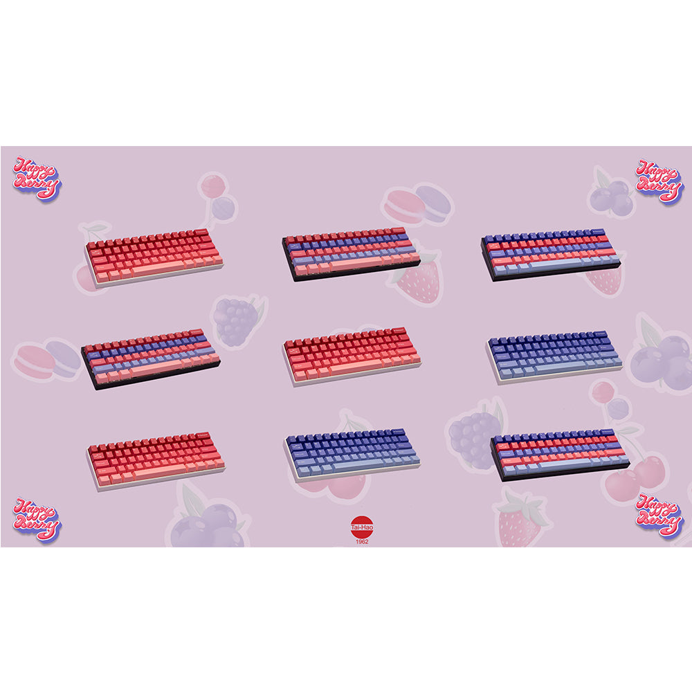 Tai-Hao Cubic ABS Type Double shot Keyset Happy Berry - Blueberry & Strawberry