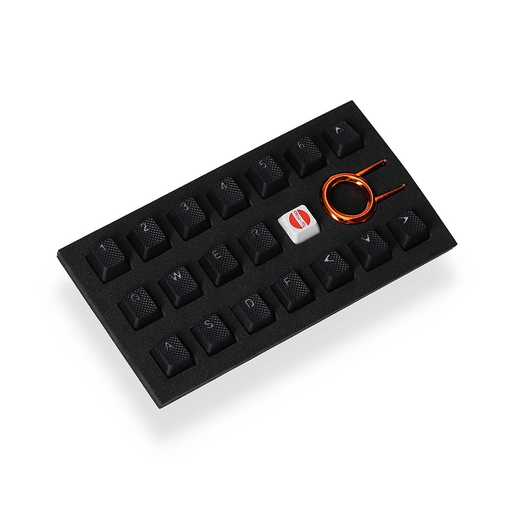 Tai-Hao Rubber Gaming Backlit Keycaps-18 keys/8 keys Black