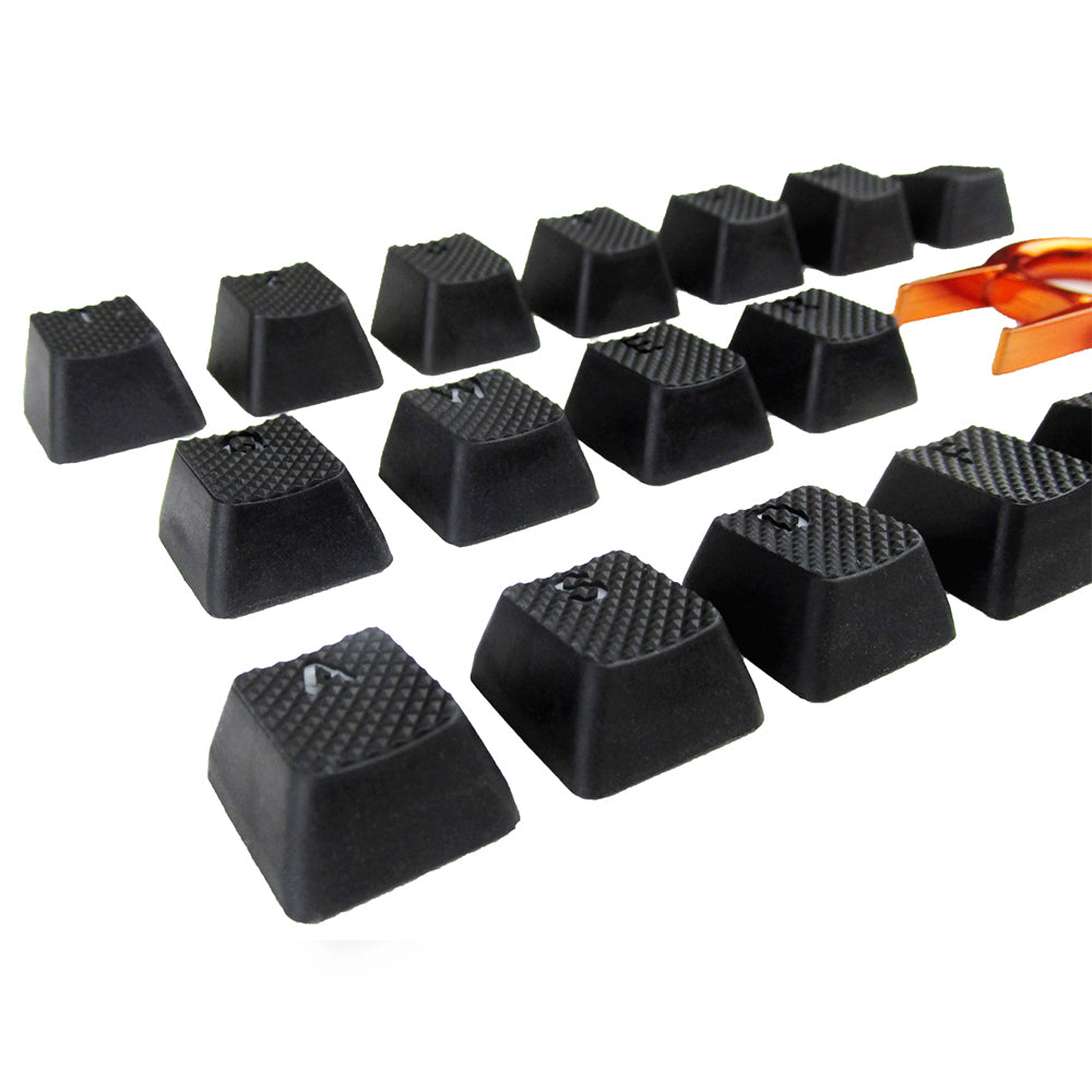 Tai-Hao Rubber Gaming Backlit Keycaps-18 keys/8 keys Black