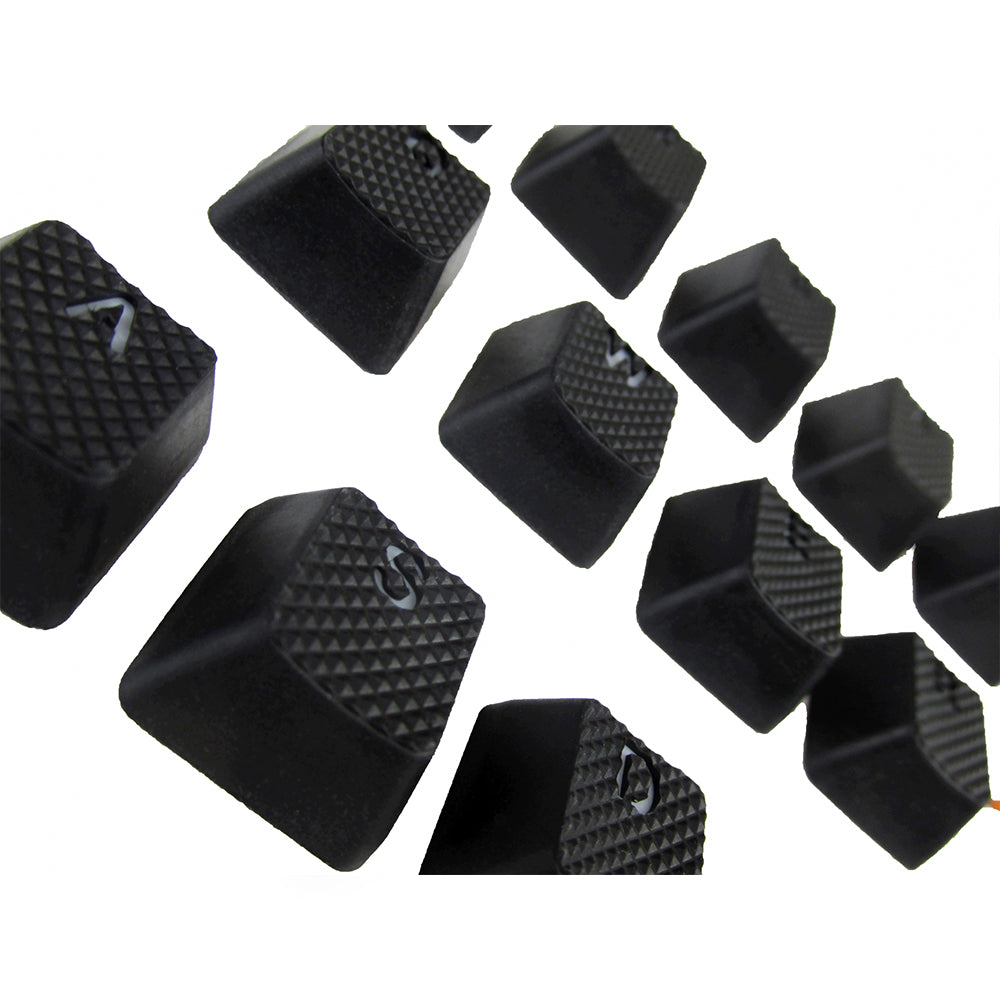Tai-Hao Rubber Gaming Backlit Keycaps-18 keys/8 keys Black