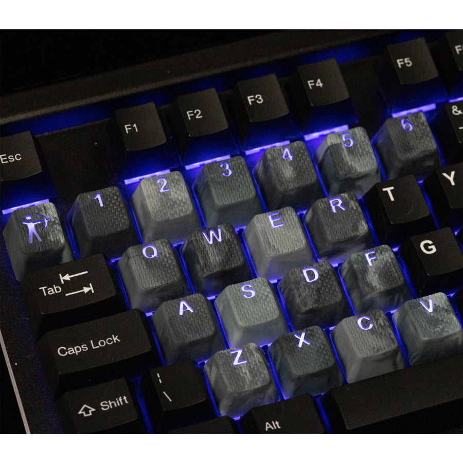 Tai-Hao Rubberized Gaming Keycap Mark II - 23keys BYAKKO (Marble)
