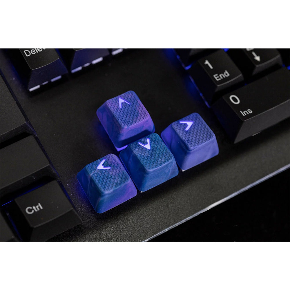 Tai-Hao Rubberized Gaming Keycap Mark II - 23keys Dark Purple & Blue Camo