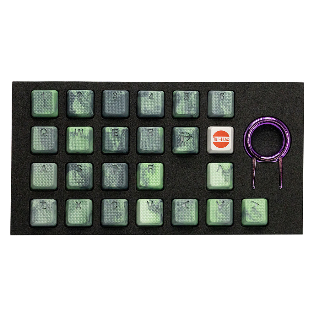Tai-Hao Rubberized Gaming Keycap Mark II - 23keys GENBU (Malachite)
