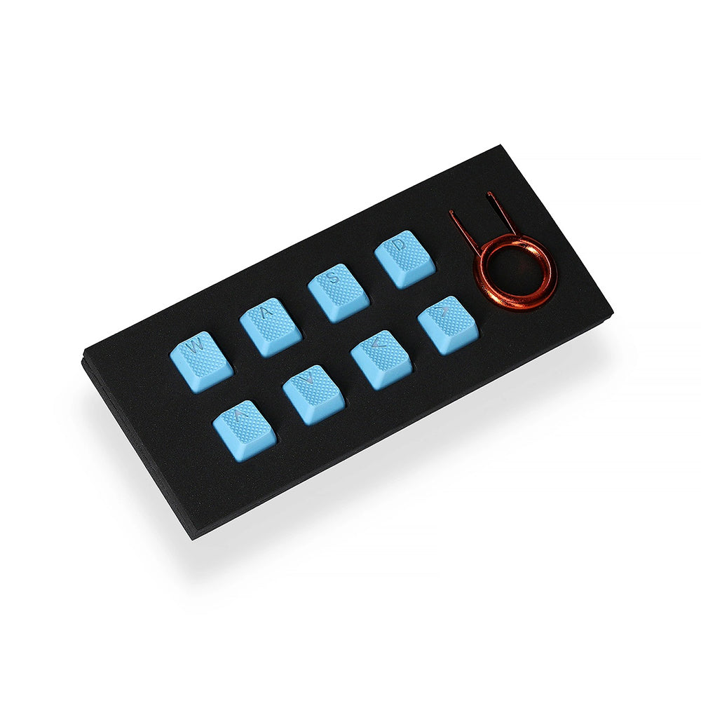 Tai-Hao Rubber Gaming Backlit Keycaps-18 keys/8 keys Neon blue