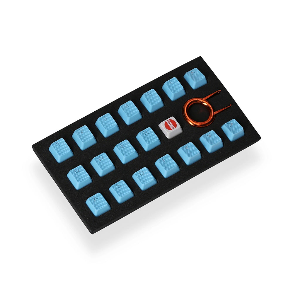 Tai-Hao Rubber Gaming Backlit Keycaps-18 keys/8 keys Neon blue