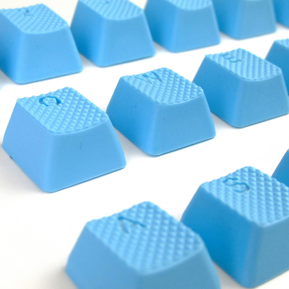 Tai-Hao Rubber Gaming Backlit Keycaps-18 keys/8 keys Neon blue