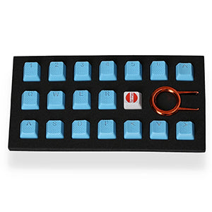 Tai-Hao Rubber Gaming Backlit Keycaps-18 keys/8 keys Neon blue - 18キー