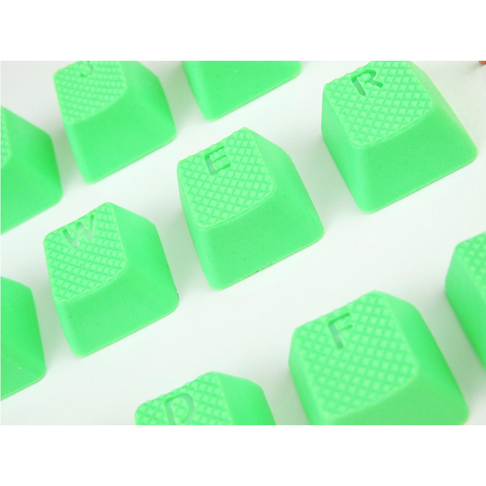 Tai-Hao Rubber Gaming Backlit Keycaps-18 keys/8 keys Neon Green