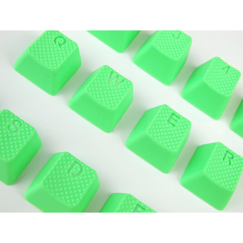 Tai-Hao Rubber Gaming Backlit Keycaps-18 keys/8 keys Neon Green