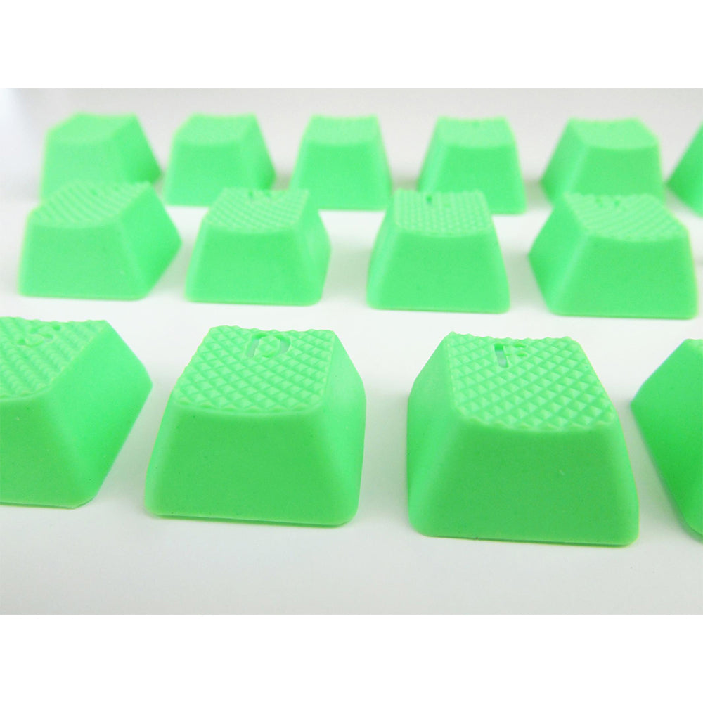 Tai-Hao Rubber Gaming Backlit Keycaps-18 keys/8 keys Neon Green