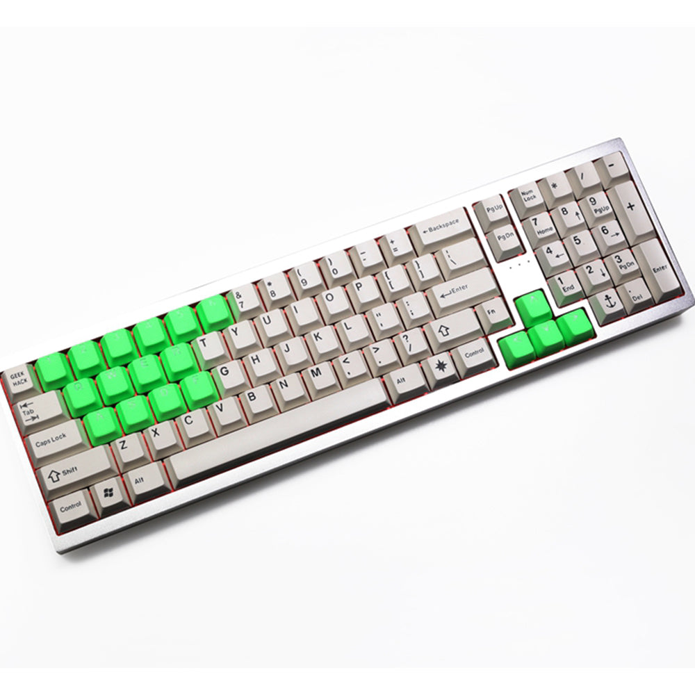 Tai-Hao Rubber Gaming Backlit Keycaps-18 keys/8 keys Neon Green