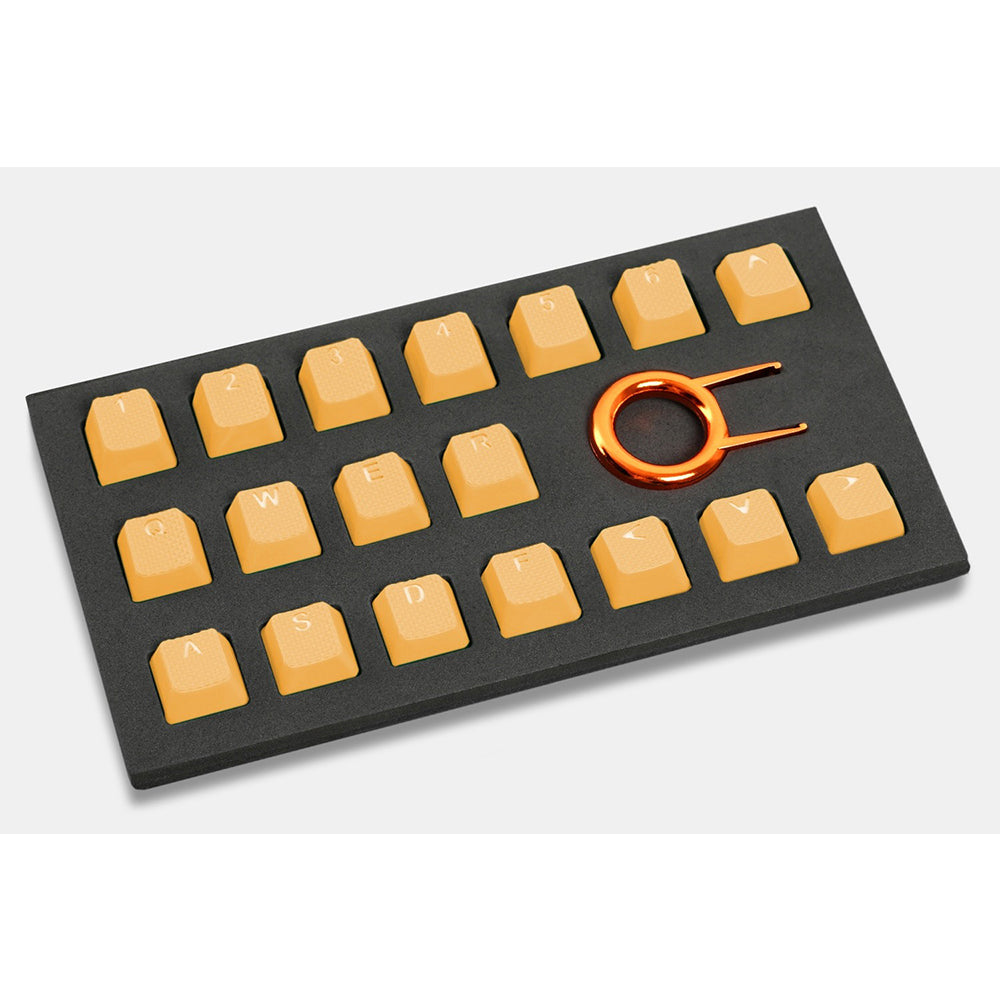 Tai-Hao Rubber Gaming Backlit Keycaps-18 keys/8 keys Neon Orange