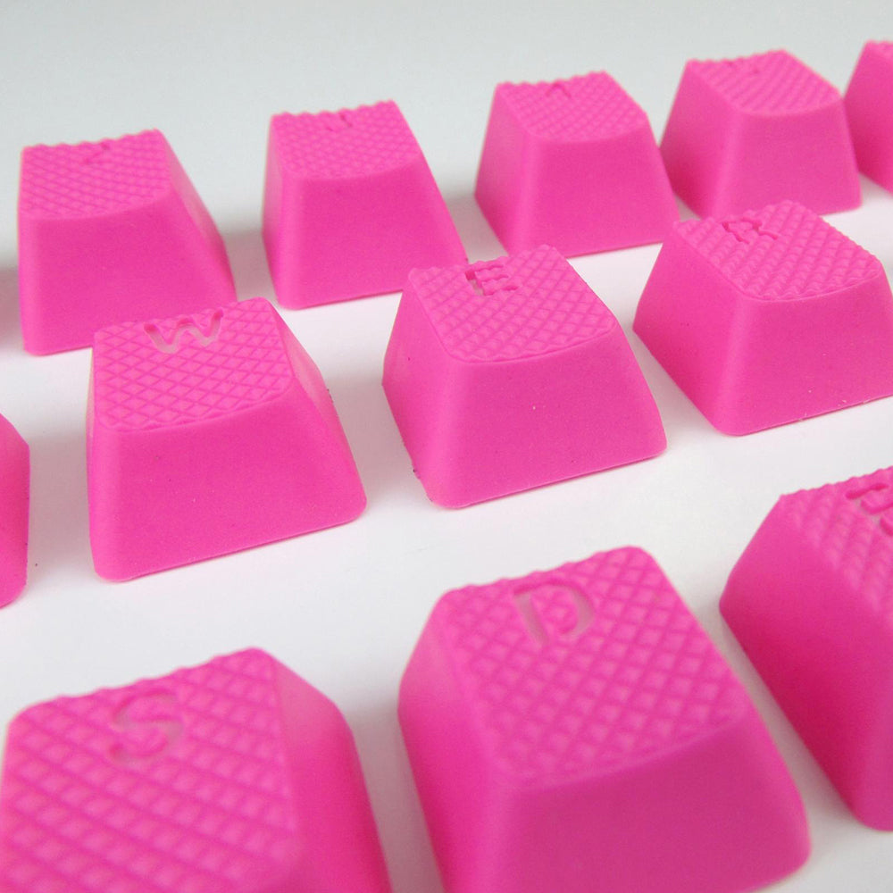 Tai-Hao Rubber Gaming Backlit Keycaps-18 keys/8 keys Neon Pink