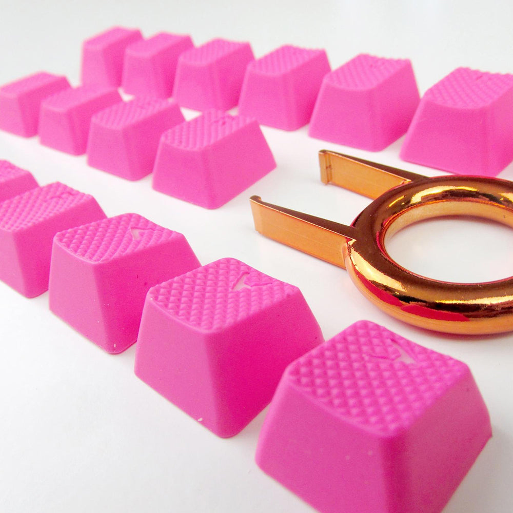 Tai-Hao Rubber Gaming Backlit Keycaps-18 keys/8 keys Neon Pink