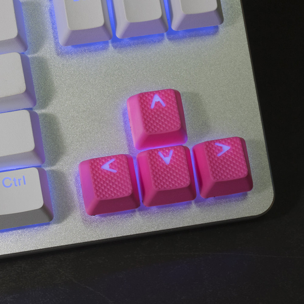 Tai-Hao Rubber Gaming Backlit Keycaps-18 keys/8 keys Neon Pink